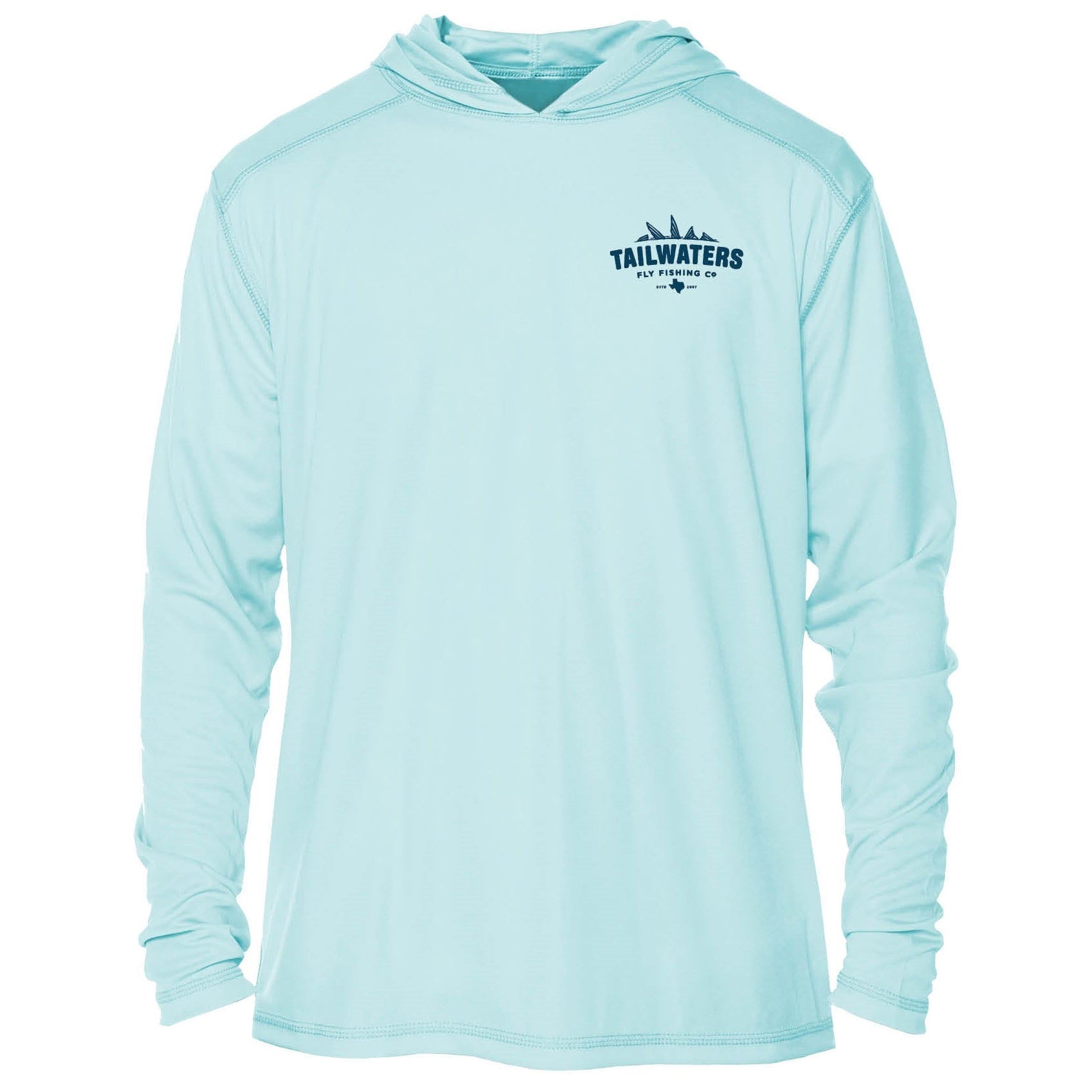 Tailwaters Fly Fishing Classic Logo Solar Hoody Artic Blue Image 02