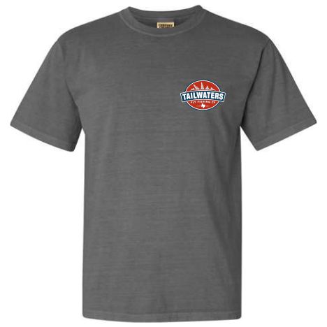 Tailwaters Fly Fishing TPC x Tailwaters Logo Short Sleeve T-Shirt Grey Image 02