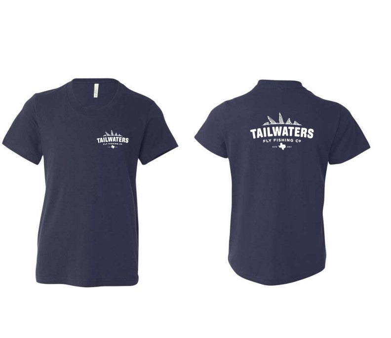 Tailwaters Fly Fishing Kids Classic Logo Short Sleeve T-Shirt