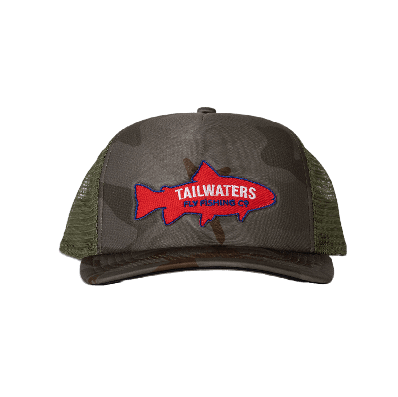 Tailwaters Fly Fishing Trout Logo Trucker Hat | Tailwaters Fly Fishing
