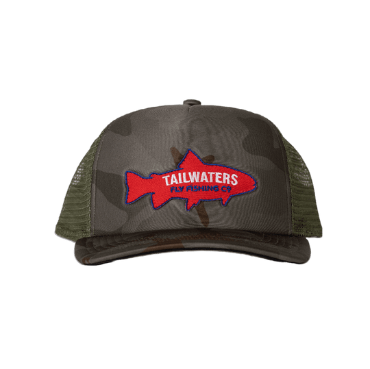 Tailwaters Fly Fishing Trout Logo Trucker Hat | Tailwaters Fly Fishing