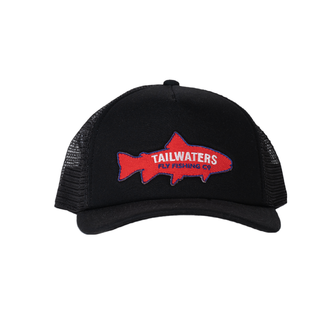 Tailwaters Fly Fishing Trout Logo Trucker Hat