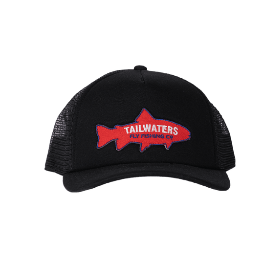 Tailwaters Fly Fishing Trout Logo Trucker Hat | Tailwaters Fly Fishing