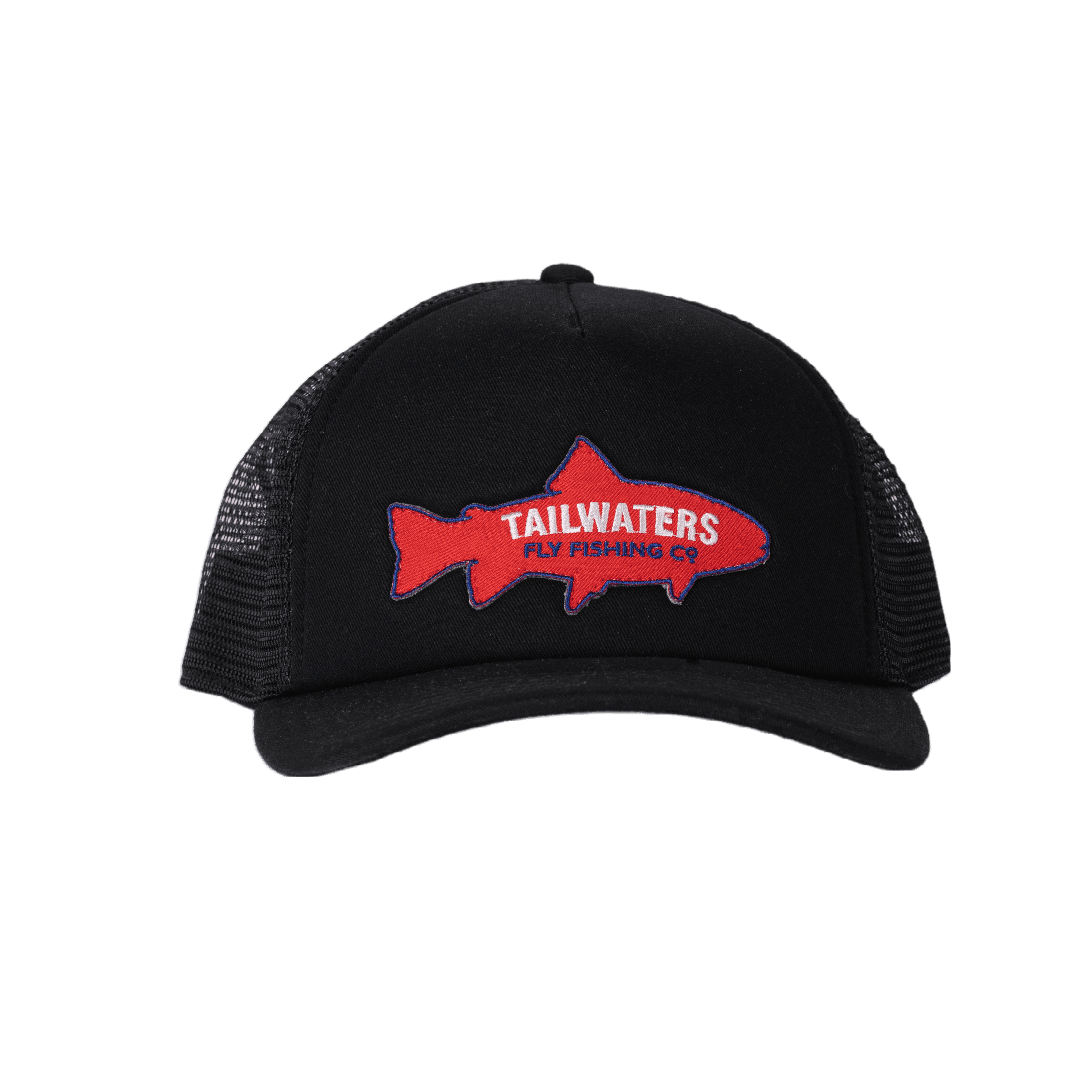 Tailwaters Fly Fishing Trout Logo Trucker Hat